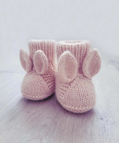 Bunny Booties Knitting Pattern