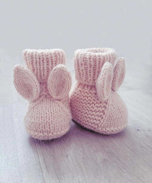 Bunny Booties Knitting Pattern