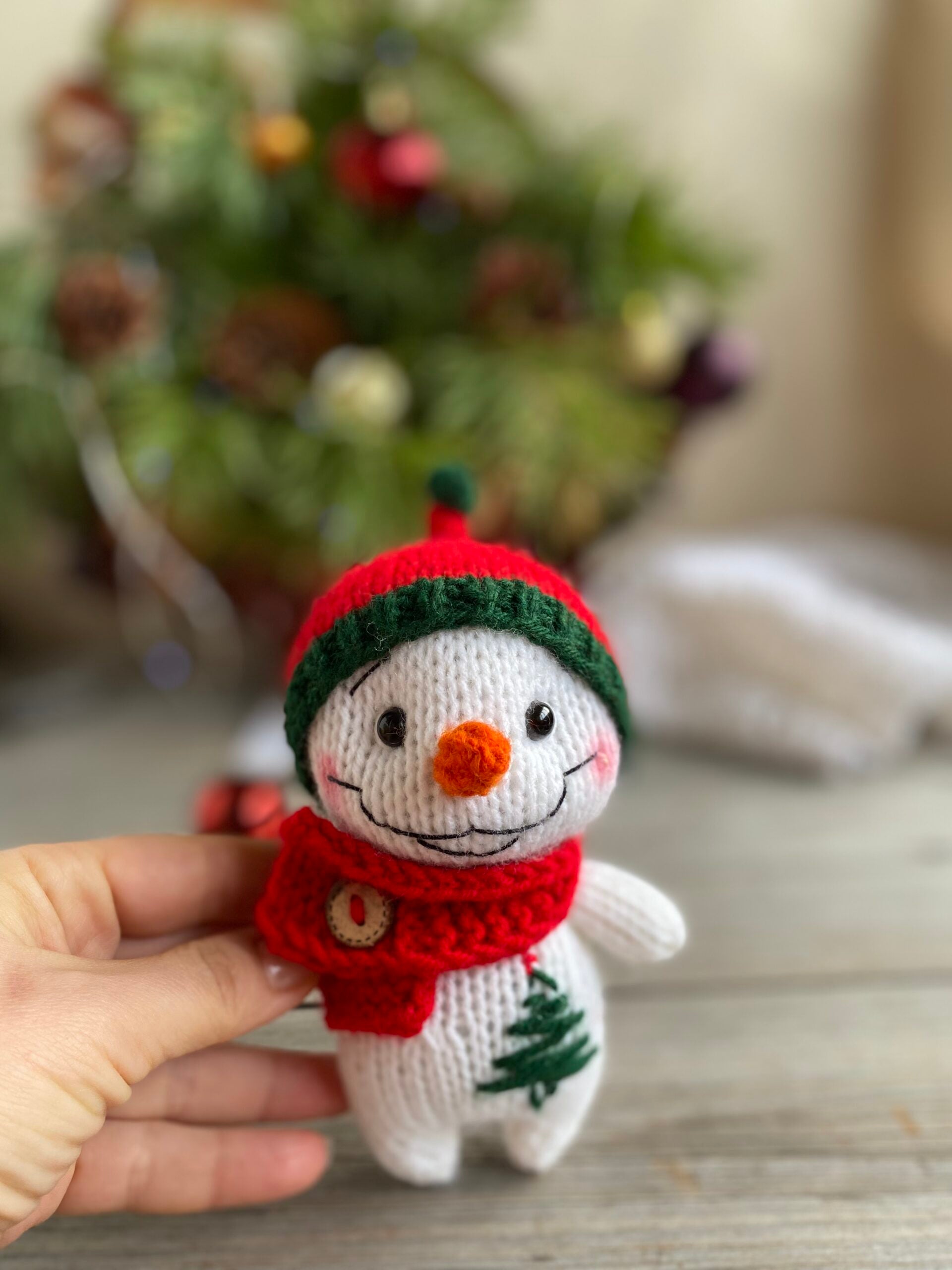 Snowman Knitting Pattern